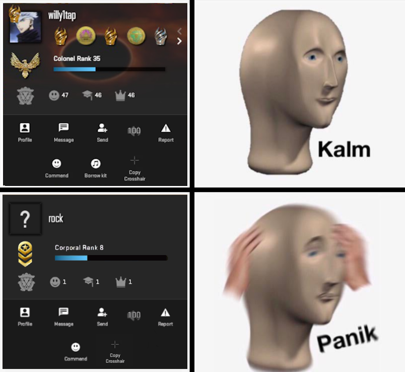 Checking opponents player profiles from leaderboard