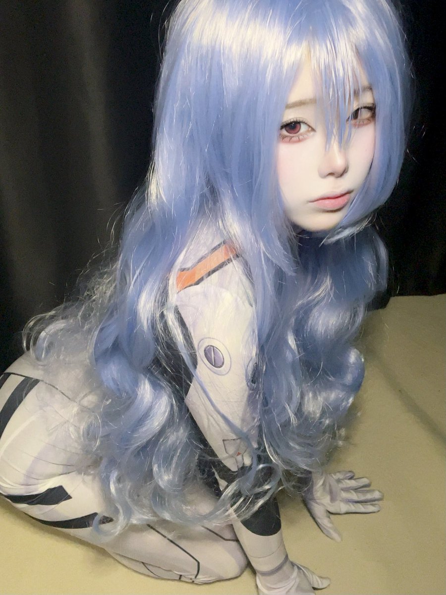 cu10v3's tweet image. 에반게리온 아야나미레이 코스프레를 해봤어요 부끄