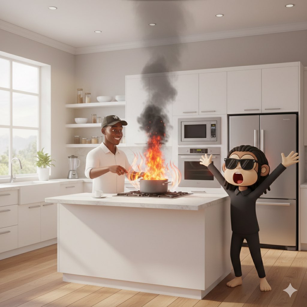 guess who i saw cooking this morning ?

<a href="/Tochi_ch9/">Lil Tee 🪴</a> 😂😂

can web3 boys cook?