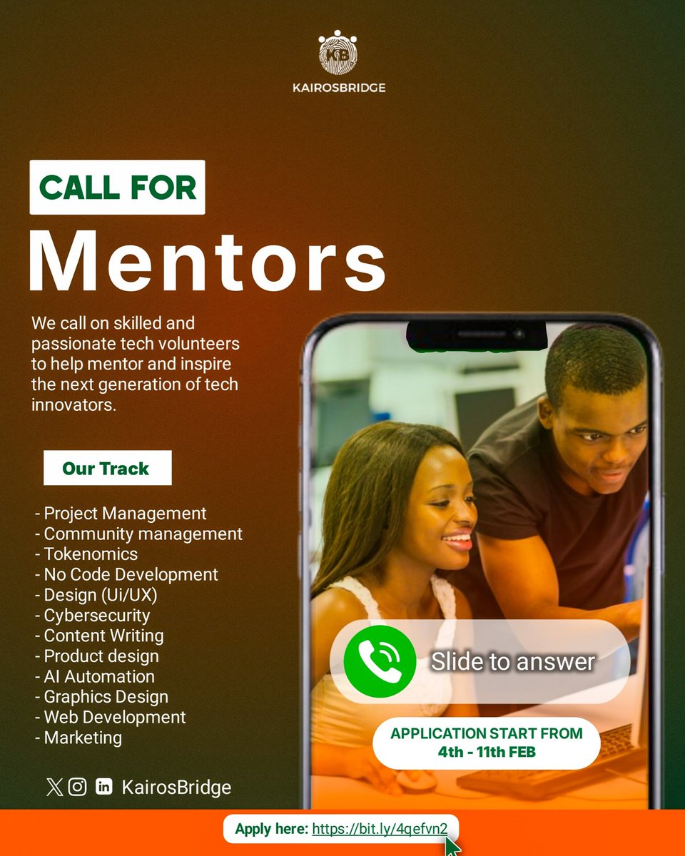 Your knowledge can change someone’s future. You don’t need to change the whole world to make an impact. 

We are currently onboarding mentors for Ascend Bootcamp 2.0.

Apply here 👇
docs.google.com/forms/d/1IYX_4… 

Can't wait to meet you all🧡🤍.