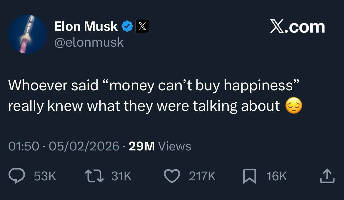 Let me be a billionaire first before I agreeeeee