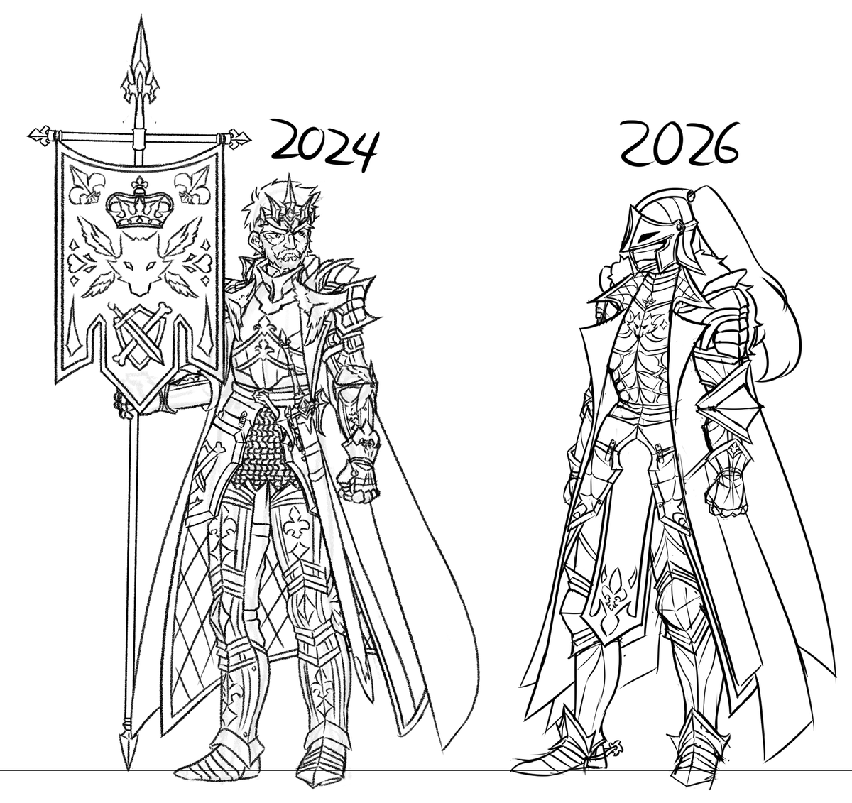 2 year comparison (same character btw) 
