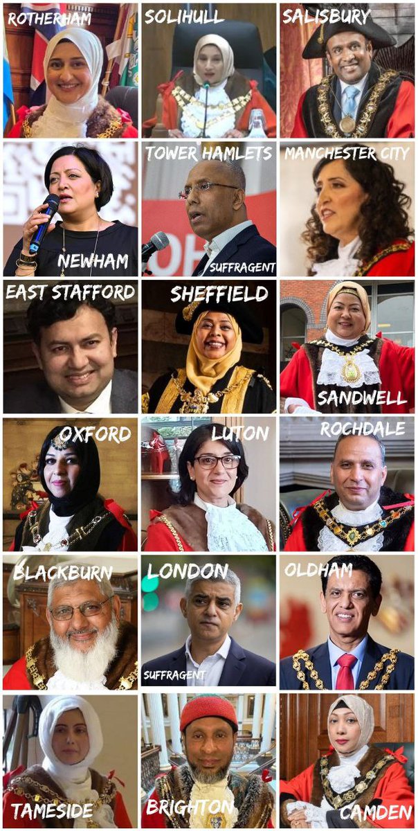 ⬛Мэры английских городов – Лондона, Манчестера, Шеффилда, Солсбери, Оксфорда итд.