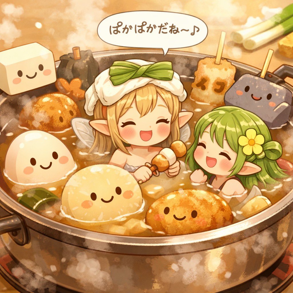 友達に報告したら、「鍋で楽しくやってる私」を友達がAIで生成してくれました。