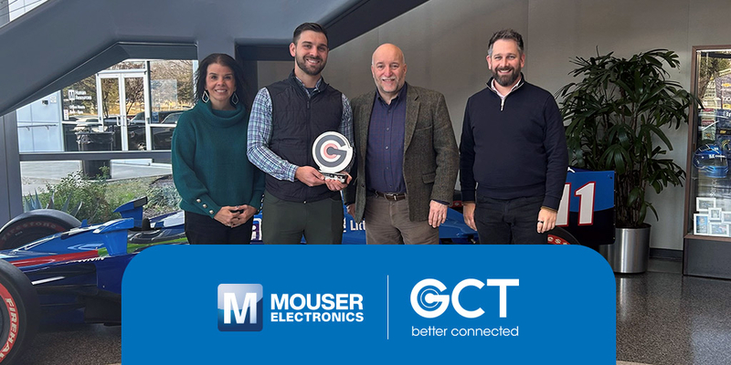 MouserElecEU's tweet photo. We are honoured to have been named GCT’s 2025 Global Distributor of the Year in recognition of our #excellence in terms of revenue growth, customer expansion and product reach. 🔥 🤝
Explore GCT's innovative #interconnect solutions for yourself here: https://t.co/aRs0Q8yUN3 https://t.co/mFIHjbVvUr