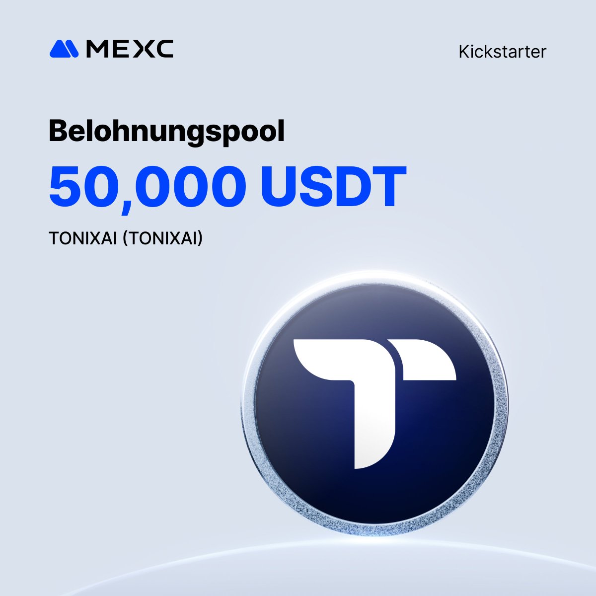 MEXC_DE's tweet photo. Unser Kickstarter lรคuft: $TONIXAI
Nimm jetzt am @TonixAiOfficial Kickstarter teil und sichere dir einen Anteil aus 50.000 $USDT.
๐ Zeitraum (MEZ):
โข Start: 5. Feb 2026 ยท 08:00
โข Ende: 6. Feb 2026 ยท 07:50
๐ Details - Link in der Bio
#MEXC #TONIXAI #Kickstarter https://t.co/ewqLQwFla5