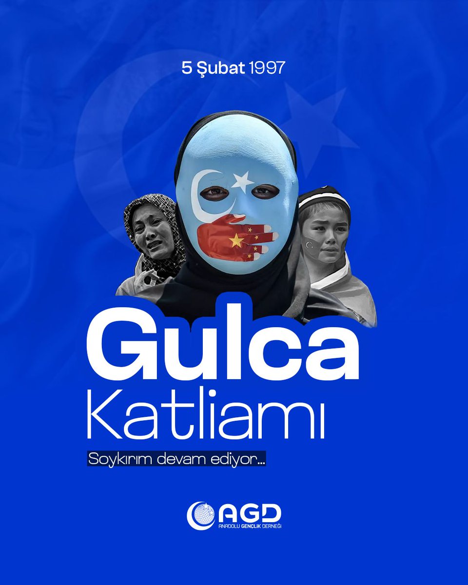 5 Şubat 1997 Gulca Katliamı

Doğu Türkistan'da soykırım devam ediyor.