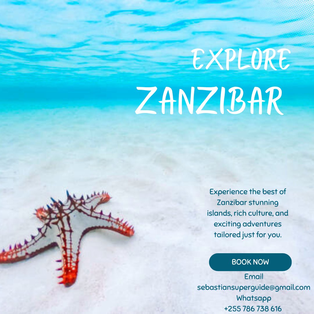 SuperbGuide's tweet photo. The unmatched beauty of Zanzibar with the around the crystal clear blue water and the pristine white sand it's the definition of paradise!
Enjoy beach here and enjoy island there also enjoy life then enjoy you!
You might have to share the beach with some other people it's amazing https://t.co/m4sdGQeX4k