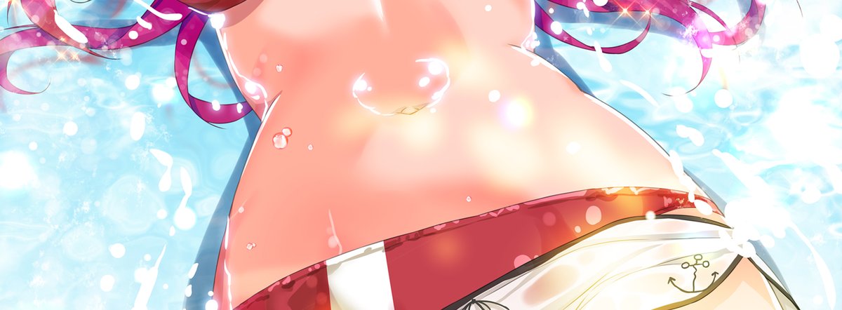 宝鐘マリン ,宝鐘マリン(水着) 「タップしたら美少女が出てきます #マリンのお宝」|ポルリン✨☕のイラスト