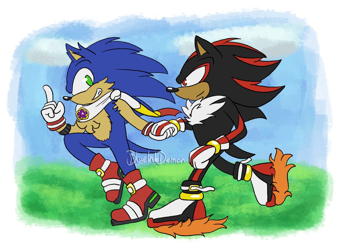 BlueInkDemon's tweet photo. Day 1: Adventure #MonthofSonadow2026 https://t.co/0jJpn3VNWo