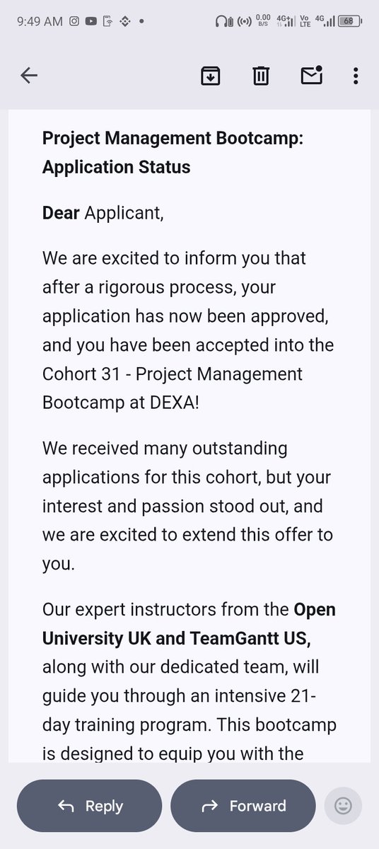 JingaBenson's tweet photo. Excited to announce my admission into DEXA Project Management Bootcamp (Cohort 31) 

Ready to sharpen my project management skills and translate learning into real-world impact. 
#DEXA #ProjectManagement #LearningNeverStops https://t.co/1MKbjS4GjT