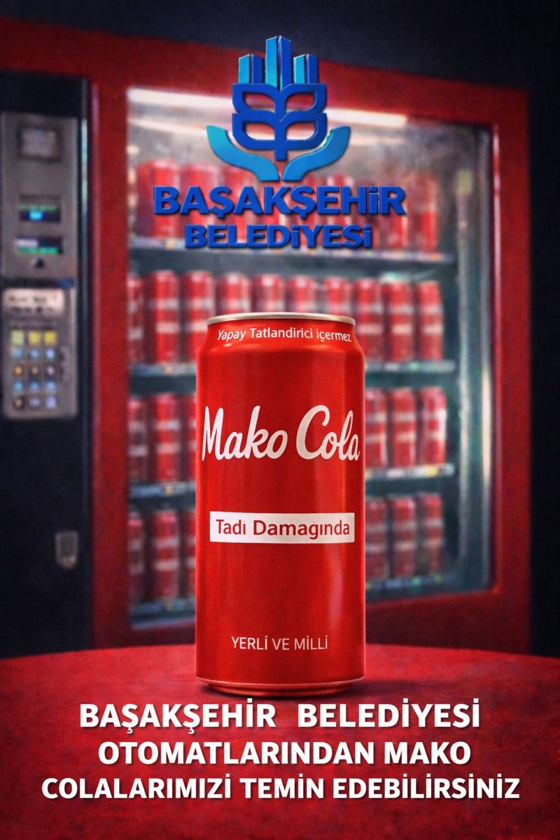 Başakşehir Belediyemizin Otamatlarından
 Mako Cola'larımızı Temin Edebilirisniz 

Yapay Tatlandırıcı İçermez 
%100 Şeker Pancarından Üretildi
Yerli ve Milli 

#istanbul #türkiye #milliveyerli #cola #bizim