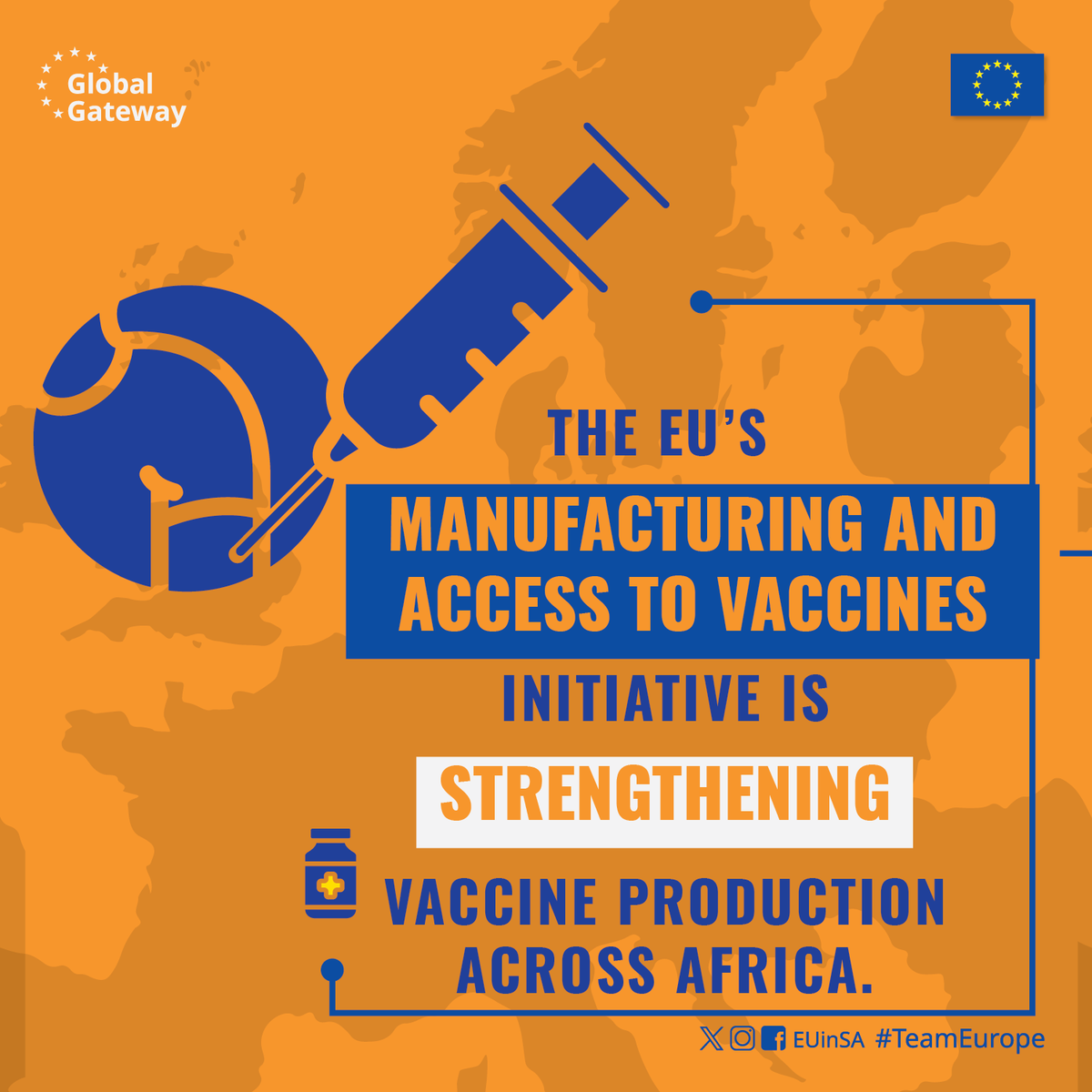 EUinSA's tweet photo. The Team Europe πΏπ¦πͺπΊ MAV+ Initiative is partnering with South Africa to drastically enhance local vaccine production. #TeamEurope #MAVPlus #HealthSovereignty #VaccineProduction #GlobalGateway #EuinSA #Sisonke
https://t.co/MocS3jvoQA https://t.co/6MU1fHTwNg