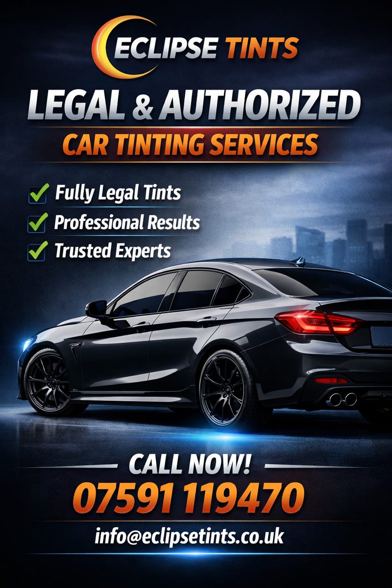 puntersg's tweet image. 𝗖𝗔𝗥 𝗪𝗜𝗡𝗗𝗢𝗪 𝗧𝗜𝗡𝗧𝗜𝗡𝗚 done right with Eclipse Tints

🗓 Appointments/Quotes  07591 119470
(Also do Buildings, Caravans and Mobile Homes)

𝘗𝘎 𝘔𝘦𝘥𝘪𝘢 - 𝘓𝘰𝘤𝘢𝘭 𝘈𝘥𝘷𝘦𝘳𝘵𝘪𝘴𝘪𝘯𝘨 𝘋𝘰𝘯𝘦 𝘙𝘪𝘨𝘩𝘵 ✔
#StayLocal #UseLocal