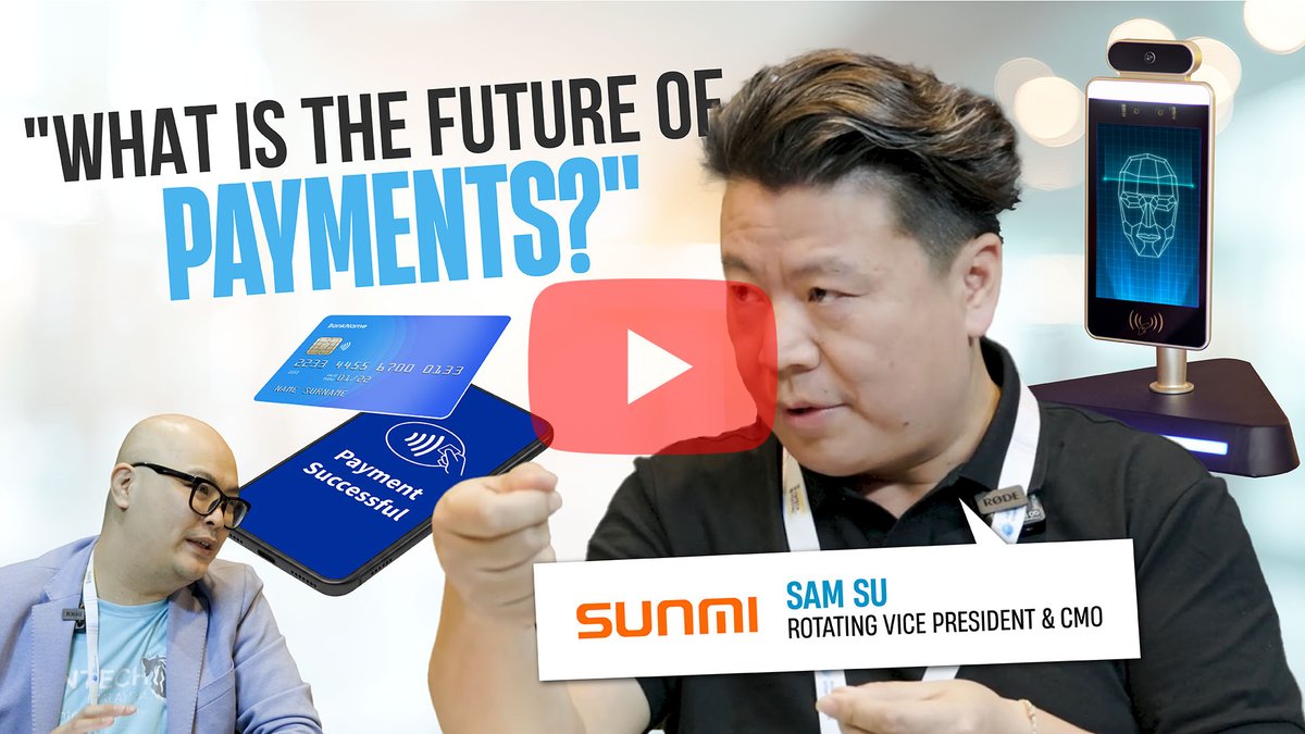 Watch as sam su, CMO of SUNMI discusses the massive shift from QR codes to facial recognition and "Tap to Pay" technology across the region.

Watch the interview: bit.ly/49FpwVr
#fintech #payments #cashless #taptopay