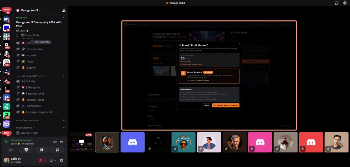 Our AMA has already started.
Join us now, ask your questions, and hear about exciting new features and exclusive alpha,shared directly by our CMO <a href="/Orangeweb3CMO/">ORANGE INTERN 🍊💊</a>, Don’t miss it  
discord.com/events/1211893…
