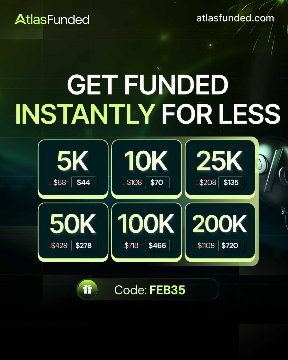 🔥 35% OFF Instant Funded Accounts! 🔥  

Get funded instantly for as little as $44  

Use code FEB35 at checkout  

No evaluations - Just Direct Funding!  ⚡

atlasfunded.com/?afmc=ICTLAB
