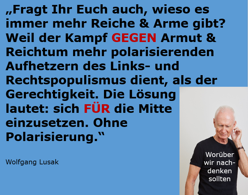 LobbyderMitte's tweet photo. Wann werden wir endlich begreifen, dass wir viel mehr Kraft entwickeln, wenn wie FÜR etwas kämpfen statt GEGEN etwas.
Dazu lesen: https://t.co/Y9NPPoiewv und https://t.co/siJYRflpmr...
#Demokratie #mittelstand #leistung #eigentum #nachhaltigkeit #fairness https://t.co/YKVlx0Y9Jl