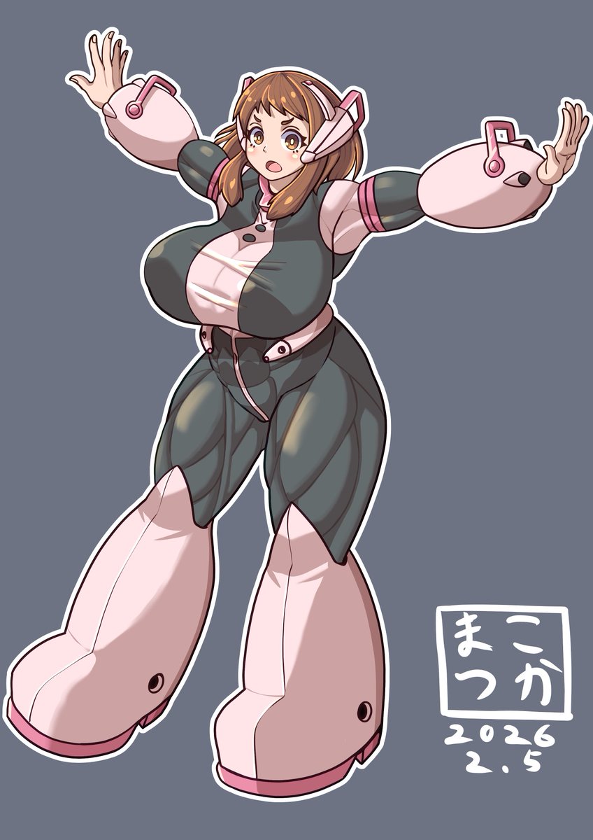 これぞガンヘッドマーシャルアーツの真髄…！🤤
ヒロアカより麗日お茶子！
改めて見てみると、ロックマンに居ても違和感無さそうですね🤔