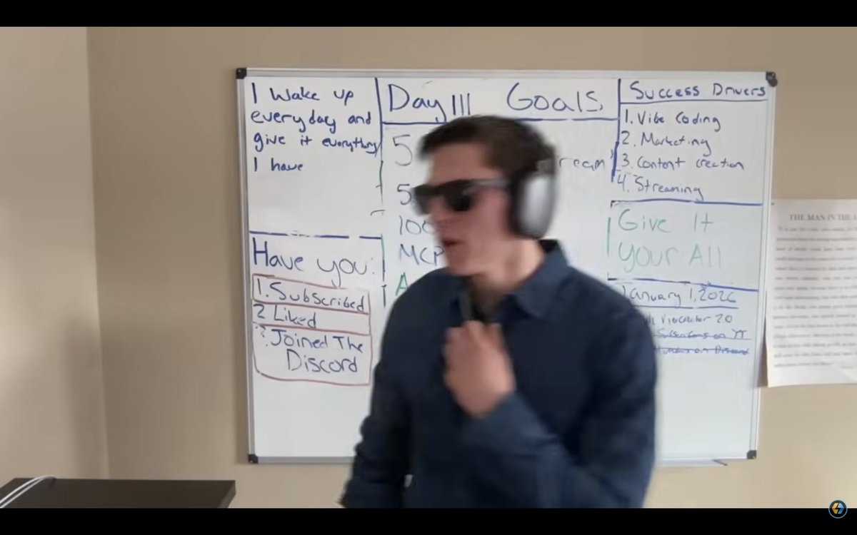 buguamdade1's tweet image. Hey everyone! Today I want to talk to you about the BridgeMind channel. 🧱

Why? Because this channel is a true "VIBEcoder"; it also shows that success in any field is about doing it consistently.

Matthew (the founder) started the "App Development Until $1 Million in Revenue"…