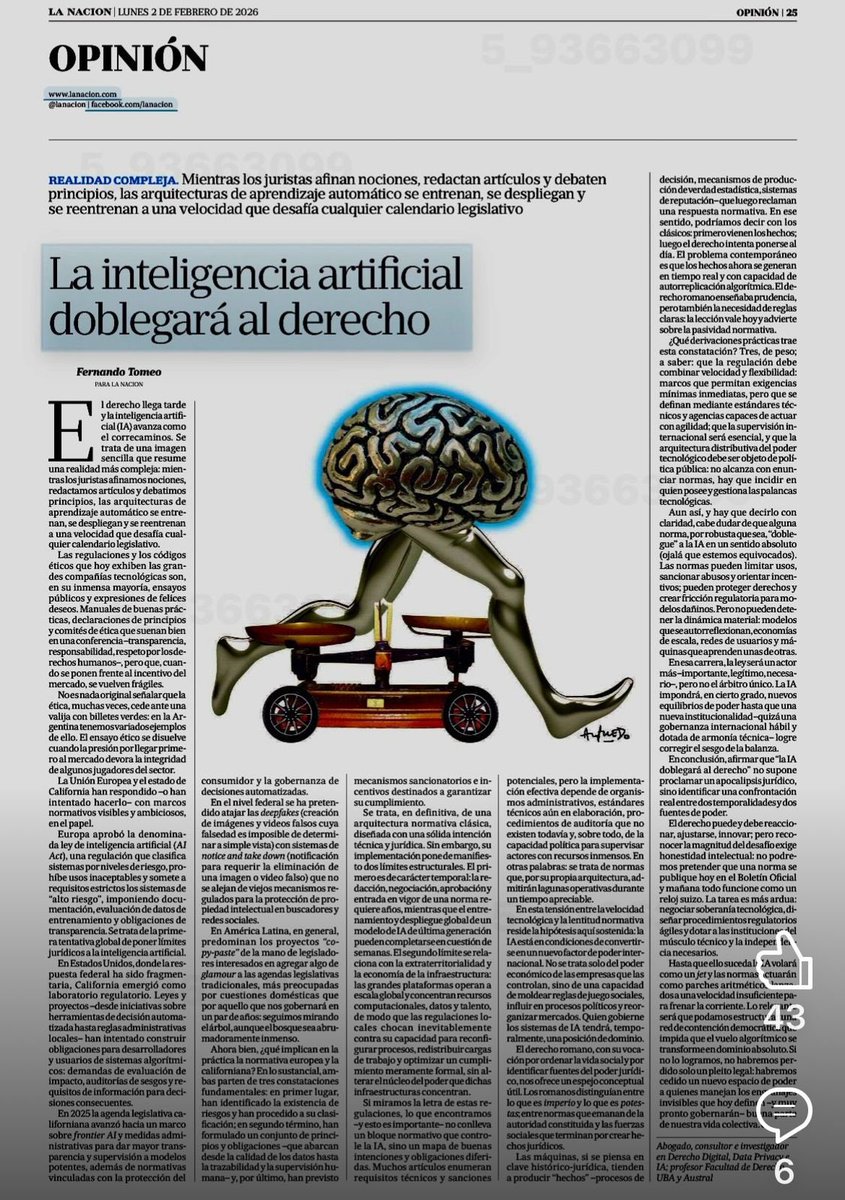Mientras el derecho discute principios y redacta artículos, la IA ya decidió el mundo tres veces. No espera consensos, no pide permiso, no respeta calendarios legislativos. El problema no es que la ley llegue tarde: es que llega cuando el mapa ya fue rediseñado. El ferrocarril no