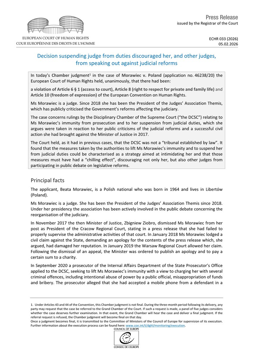 ECHR CEDH tweet media