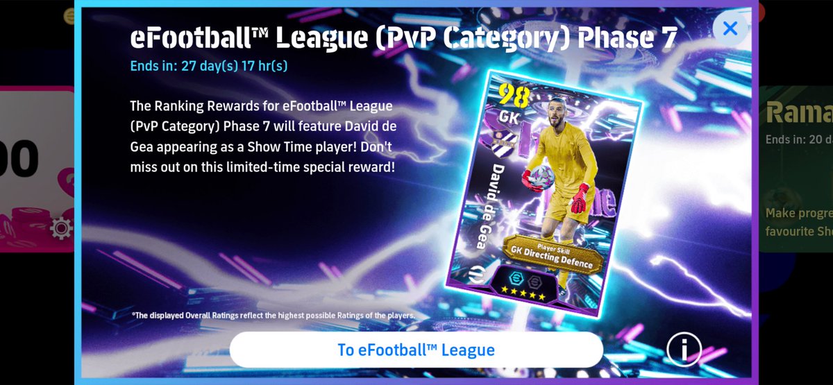 🚨 Official Efootball league phase 7 
David De Gea ( Directing defense skill )

#eFootball #efootballmobile #eFootball2026