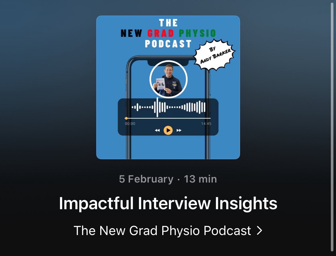 If you’ve got to the interview stage...

You have one shot at getting the job.

No second chances.

Therefore, you need to nail it.

Here’s some help…

Apple podcasts podcasts.apple.com/gb/podcast/the…

Spotify open.spotify.com/show/5y322dFqx…