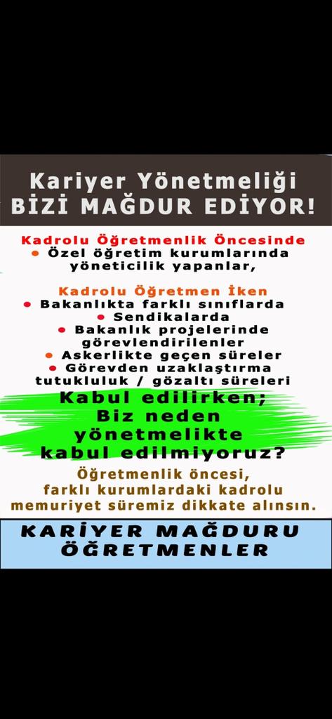 <a href="/TalatAtilla/">Talat Atilla</a> #ÖMKdaAdalet istiyoruz sesimizi duyun <a href="/Akparti/">AK Parti</a> <a href="/MHP_Bilgi/">MHP</a> eşitlik istiyoruz üvey evlat muamelesi görmek istemiyoruz bana göre çözüm derece kademe ye göre unvan verilmeli