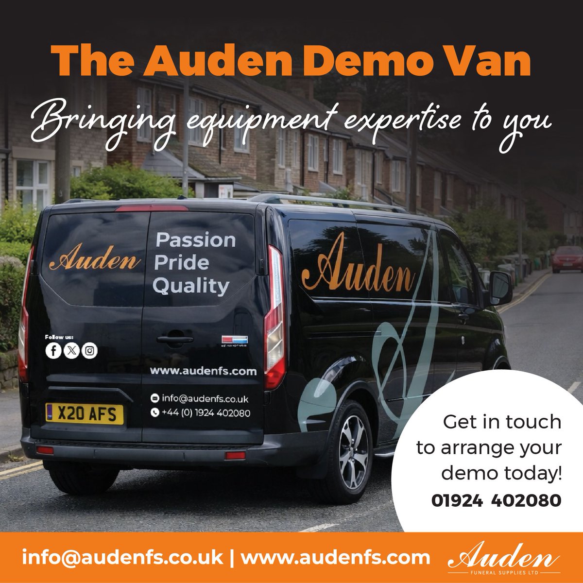 Explore Auden’s innovative funeral equipment up close with our fully equipped demo van - whether you want to get hands-on with a new trolley, see how something works, or just ask a few questions, we're here to help 🤝🏼

📞01924 402080
🌐 audenfs.com