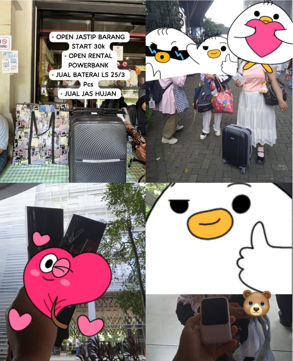 Hi,aku : 

🏷Tutik 35K inc all
🏷Titip barang start from 5k
🏷Rental Telezoom 
🏷Rental Kipas 
Rental Powerbank start 35k-55k 
🏷Jual baterai Ls Alkaline 25k/3pcs 
🏷Jual Jas Hujan 

Wa: wa.me/6289601323784
#TAEYONGinjakarta 
#TY_TRACK_REMASTERED