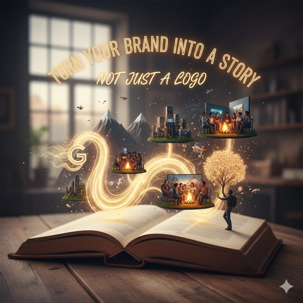 TURN YOUR BRAND INTO A STORY 
            NOT JUST A LOGO 💪🔥

Most brands thinks branding is how they look but NO 
Real brands win because of how they make people feel and what they actually stand for 

A logo is a decoration
A story is a direction 

Dey with me 👇👇