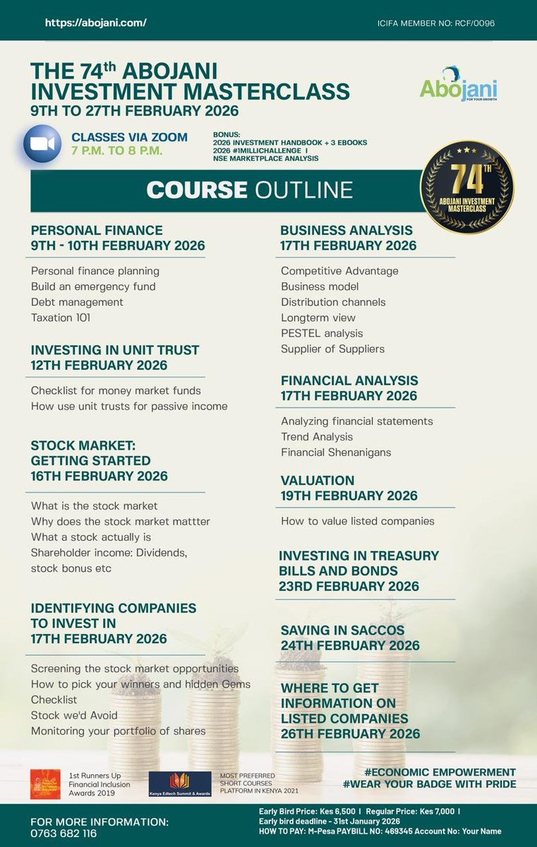 To get the nitty-gritty of investing, asset allocation, and breaking inherited financial habits, consider registering for the Abojani February Personal Finance &amp; Investment Masterclass.

Different rules. Better outcomes.