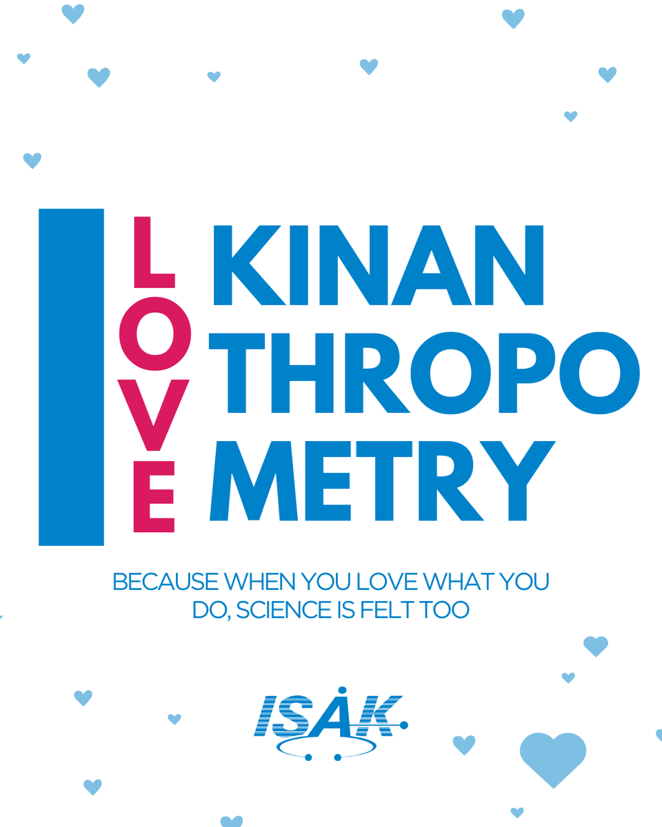 💙 I LOVE KINANTHROPOMETRY

Measure with rigour.

Interpret with scientific judgement.

Keep learning and evolving.

Find your next ISAK course 👉
isak.global/CoursesCalenda…

#ISAK #Kinanthropometry #ISAKTraining