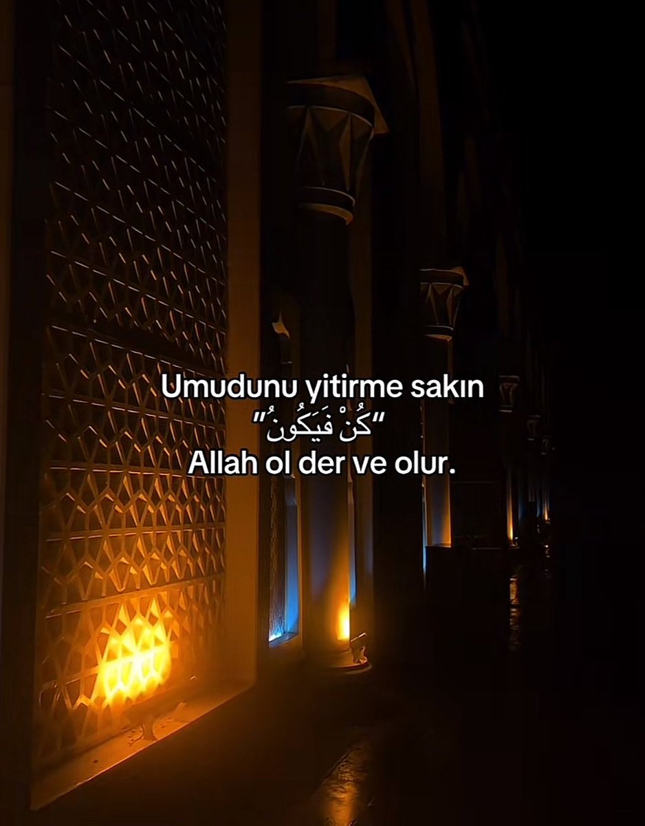"Ol der ve olur."

(2/Bakara, 117)