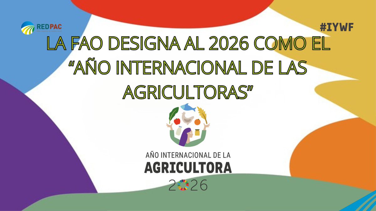 🌾2026: "Año Internacional de la Agricultora""
👩‍🌾Una iniciativa impulsada por la <a href="/FAO/">Food and Agriculture Organization</a> para poner en el centro a las mujeres que sostienen los sistemas agroalimentarios
➕INFO: bit.ly/AñoAgricultora