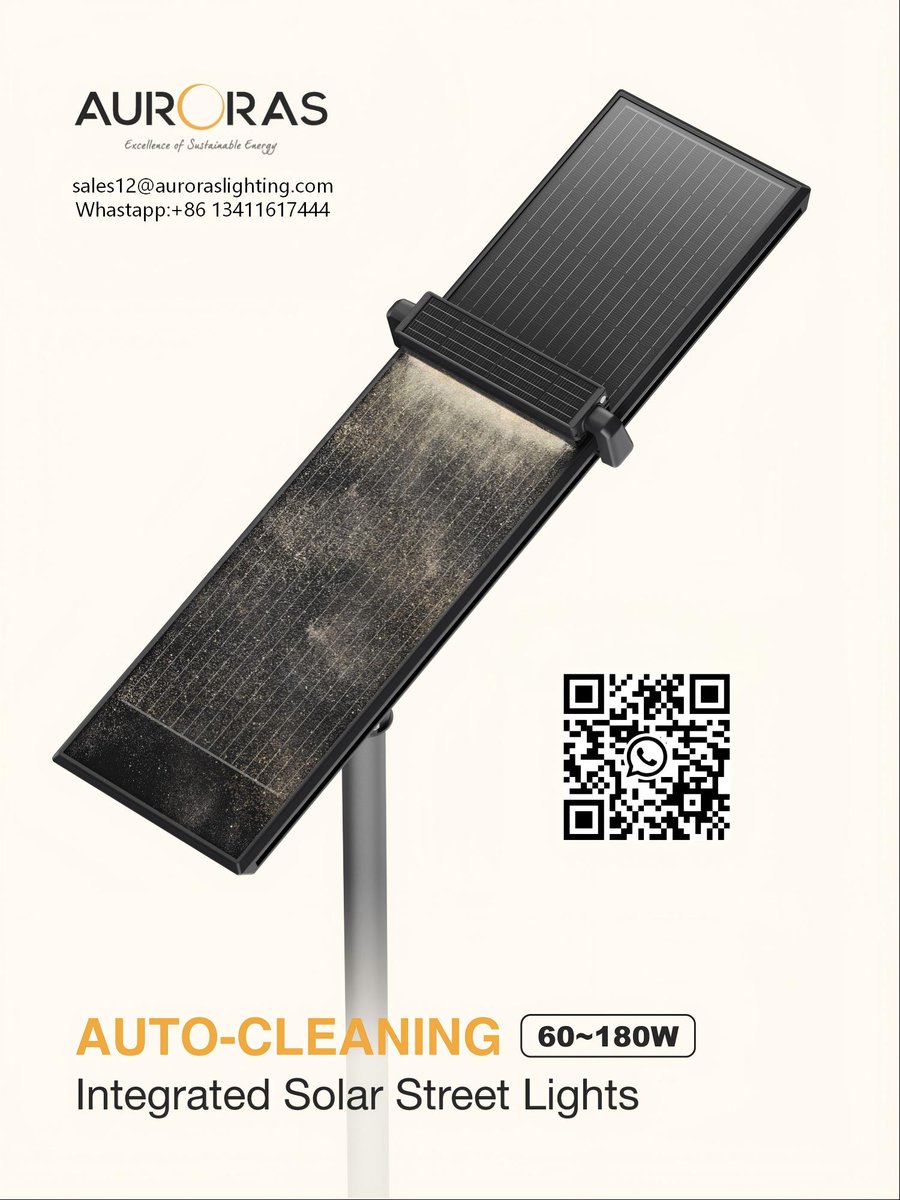 Ruby61057406's tweet photo. Why did we design the self-cleaning solar street light?
The self-cleaning solar street light automatically cleans its solar panels every day, ensuring optimal charging efficiency without manual intervention. 

Whastapp:+86 13411617444

#Selfcleaningallinonesolarstreetlight #LED https://t.co/v5Wgdehqsh