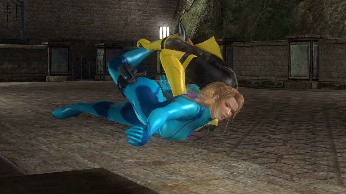 Samuspvb's tweet photo. Samus tried to get revenge on Batgirl, but she was defeated even more pathetically than before.
#ryona 
#リョナ 
#zerosuitsamus 
#samusaran https://t.co/U05kLO7ijy