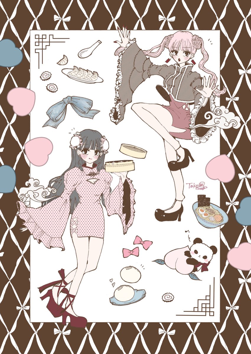 peti_tako's tweet photo. 中華な二人🥡🥢
#イラスト成長記録  #創作イラスト https://t.co/TWi2kQP5hQ