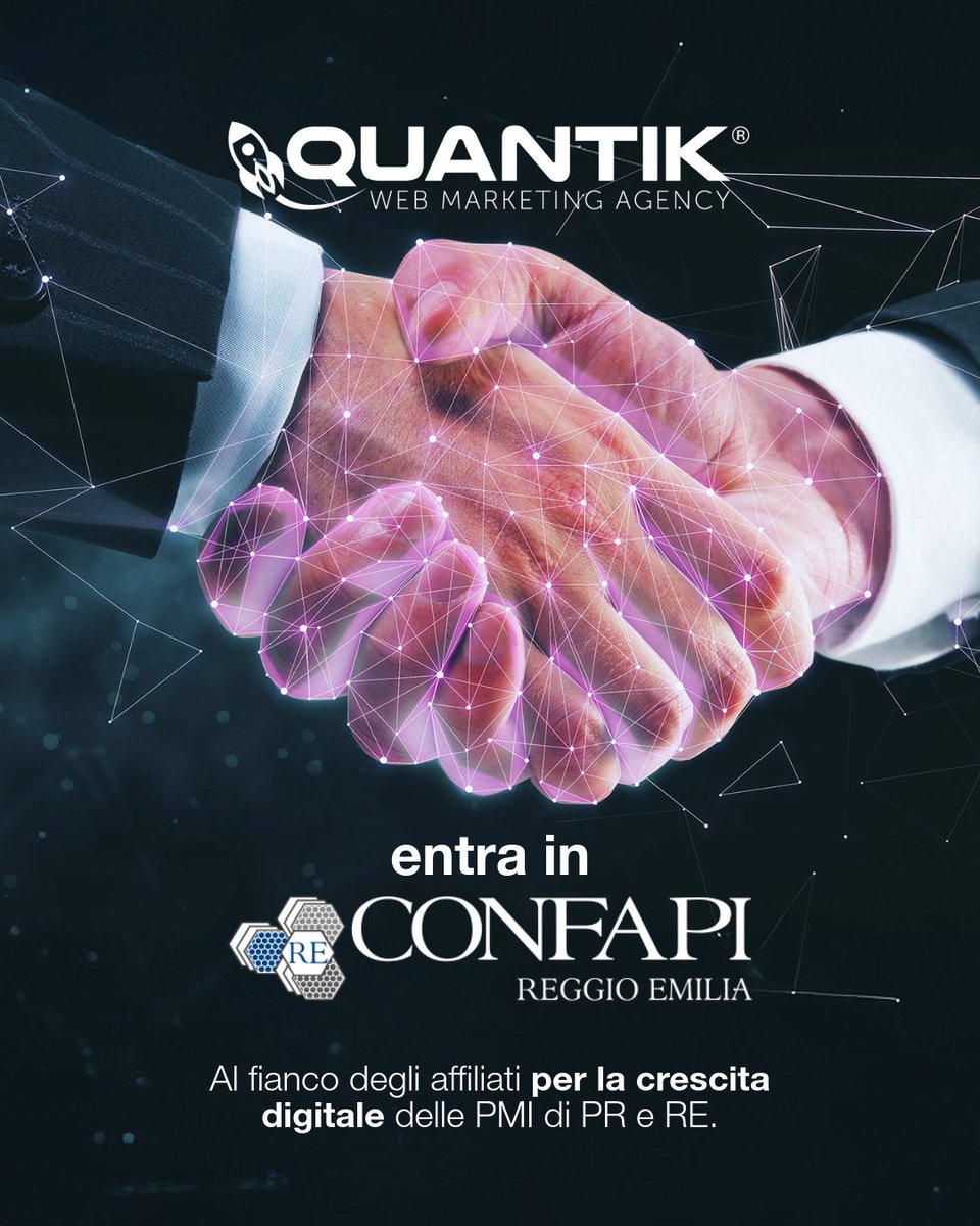 quantikweb's tweet photo. 🤝 Siamo orgogliosi di essere entrati a far parte di @Confapi Reggio Emilia.
Mettiamo a disposizione competenze ed esperienza maturata in oltre 10 anni di attività a sostegno alla crescita delle PMI del nostro territorio.🚀
#Confapi #PMI #DigitalStrategy #MarketingDigitale https://t.co/I3lWiT63mV