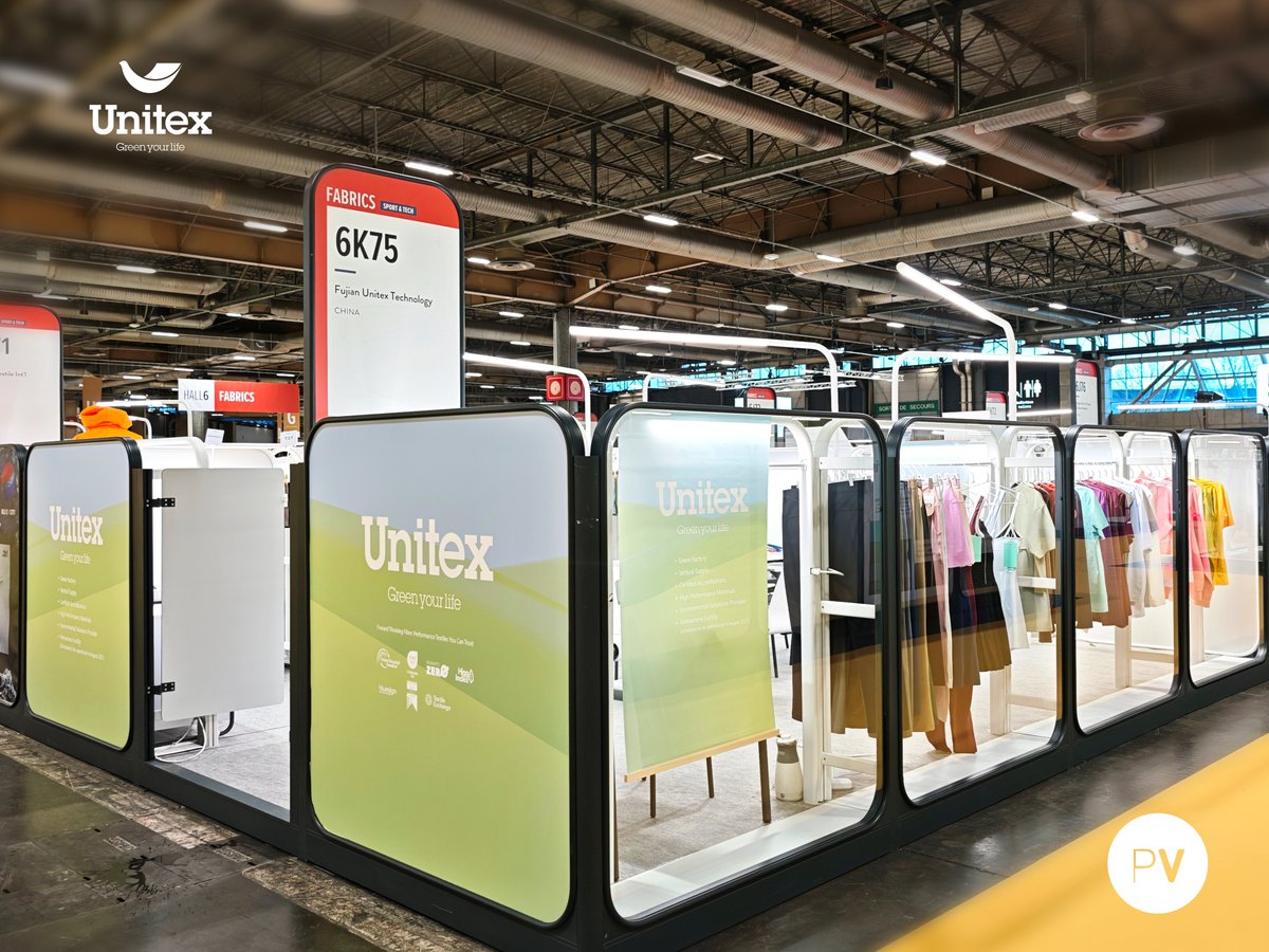 UnitexTech's tweet photo. Last day in @PremiereVision Paris! ✨ Explore function &amp; fashion at Booth 6K75—Chic piques, soft stretch spacers, creamy peaching interlock &amp; sustainable solutions await. 🧵 7 fabrics featured in the Trend Forum, sparking fresh interpretations. #PremiereVisionParis #Unitex https://t.co/lzcTat4FPA