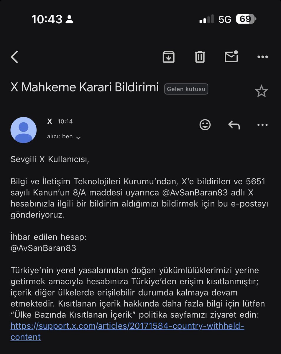 Bu defa kimse mesaj göndermeden hesabımın Türkiye’de erişimi engellendiğini kendim duyurmak istiyorum size. :)