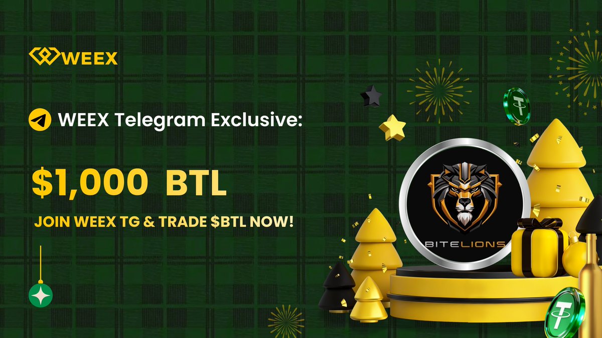 🚀 The $BTL <a href="/bitelions/">bitelionsofficial</a> Trading Rush Is On! 🎄

 Join WEEX TG &amp; Win from a 1,000 USDT Prize Pool 🎁
👑100 Winners → 10 USDT each!🎅

📌 How to Join:
 1️⃣ Join WEEX TG:bit.ly/3XxGe26 + bit.ly/4izus0L
 2️⃣ Fill the form: forms.gle/5ZdNT2fy5K7LRZ…

📲 Register On WEEX: