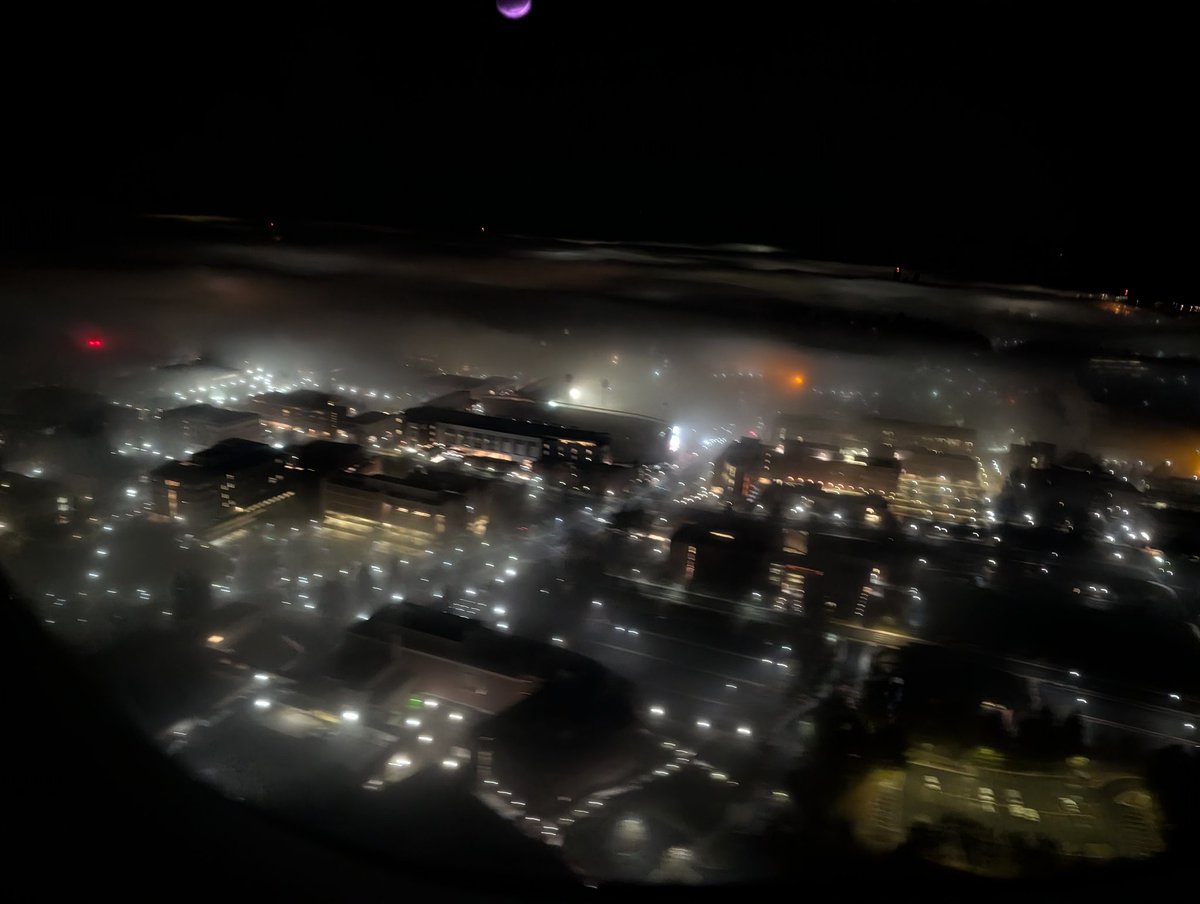 Was a little foggy rolling into Pullman tonight, but not on top of Sunnyside Hill...I can see my house thanks to the Seahawk lights for the upcoming Super Bowl!