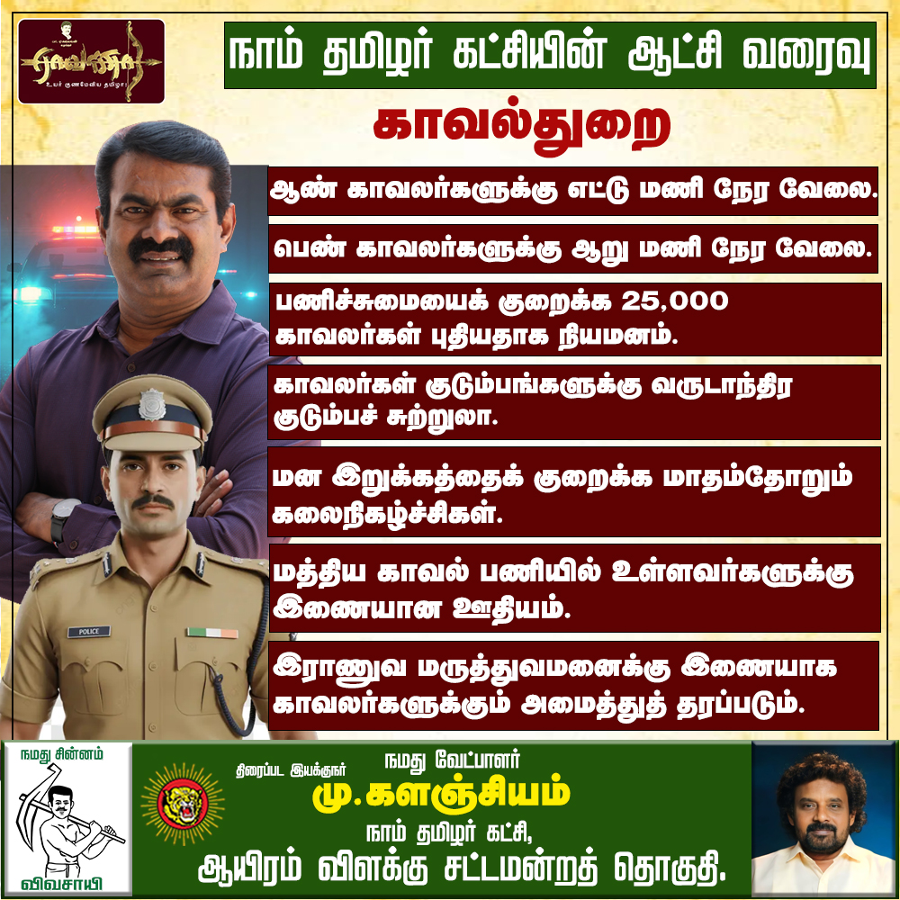 நாம் தமிழர் கட்சியின் ஆட்சி வரைவு - காவல்துறை