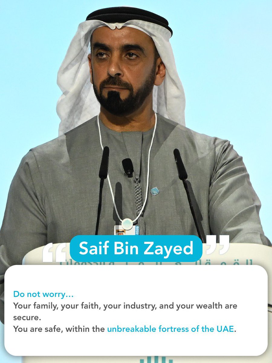 moiuae's tweet image. لا تشلـــون هم .. 
(أسرتك)، (دينك)، (صناعتك)، (أموالك)  بأمان .. 
أنت بأمان .. في حصن الإمارات المنيع

Do not worry
Your family, your faith, your industry, and your wealth are secure
You are safe, within the unbreakable fortress of the UAE
 #سيف_بن_زايد @worldgovsummit…