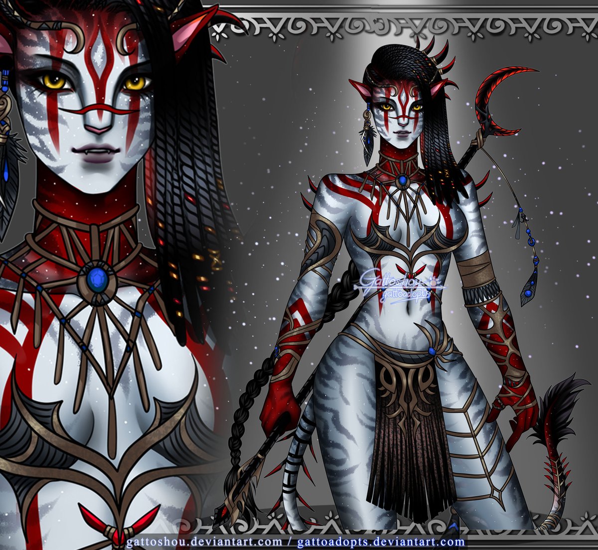 Na'vi adopt ^^ 
I love Mangkwan Clan so much >w<   
one of them still available  :  ych.commishes.com/auction/show/5…

#AvatarFireAndAsh #art #oc #Avatar #Ashpeople #Mangkwanclan #avatarmovie  #navi #avataroc #navioc #AvatarFanclan