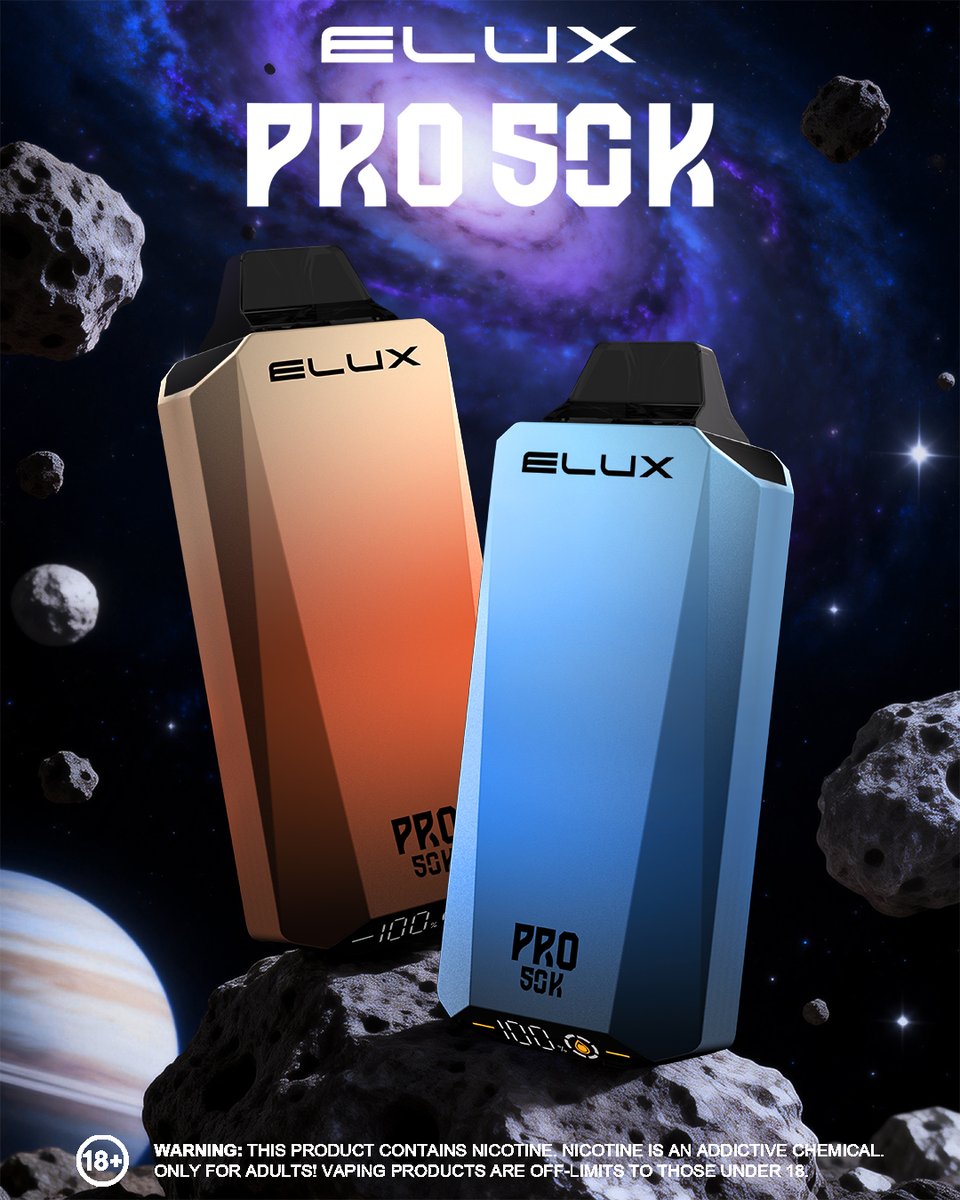eluxtech's tweet image. From deep space to your hands 🌌
ELUX PRO 50K brings next-level performance in style.

Clean design. Serious power.
Choose your vibe ✨

#ELUX #PRO50K #FutureReady #BeyondLimits #NextGen #PowerUp