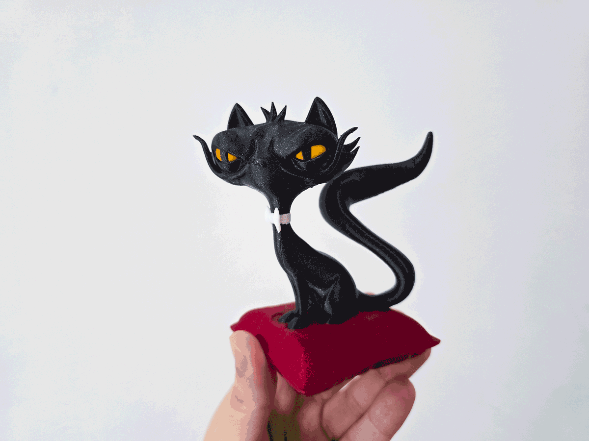 wekster2507's tweet photo. Lucifurr 🐱

Sculpted live on Twitch in #zbrush 
Render made with #blender
#3dprinted on @Prusa3D XL and @BambulabGlobal 

Meow... https://t.co/FB03km0WII