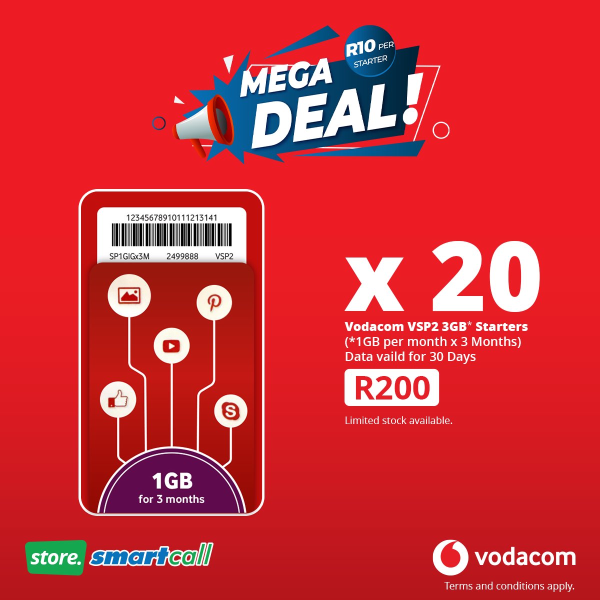 SmartcallVSP2's tweet photo. Customers asking for data only?Weβve got you covered!
Vodacom VSP2 Data SIMs are now available β fast, reliable, and perfect for streaming, studying, and working online.π Stock up today: https://t.co/cf8W8rFg4I
#SmartcallStarters #DataSIMs #StayConnected https://t.co/KF5cSFqXFm